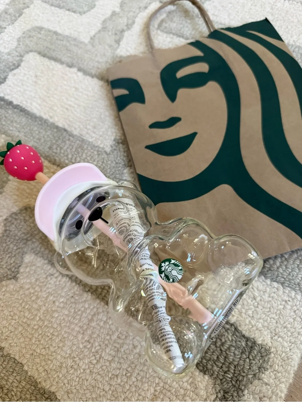 Starbucks Pink Drink Bearista Bear Cup